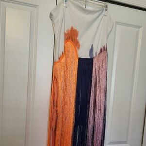Multicolor Fringe Women's Dress